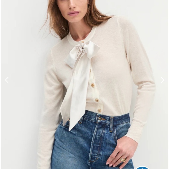 NWT Favorite Daughter
THE TAKE A BOW CARDIGAN
Size: Medium
Color: Ivory - Picture 2 of 5